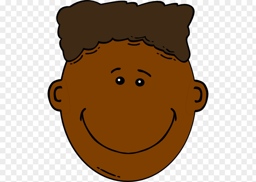 Cartoon Black Boy Face Clip Art PNG