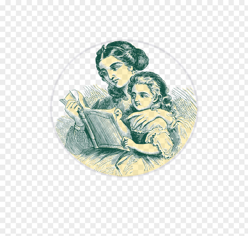 Child Mother Book PNG