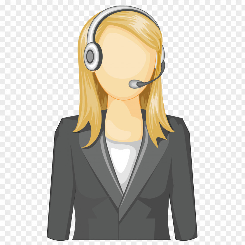 Cute Anchor Customer Service Illustration PNG