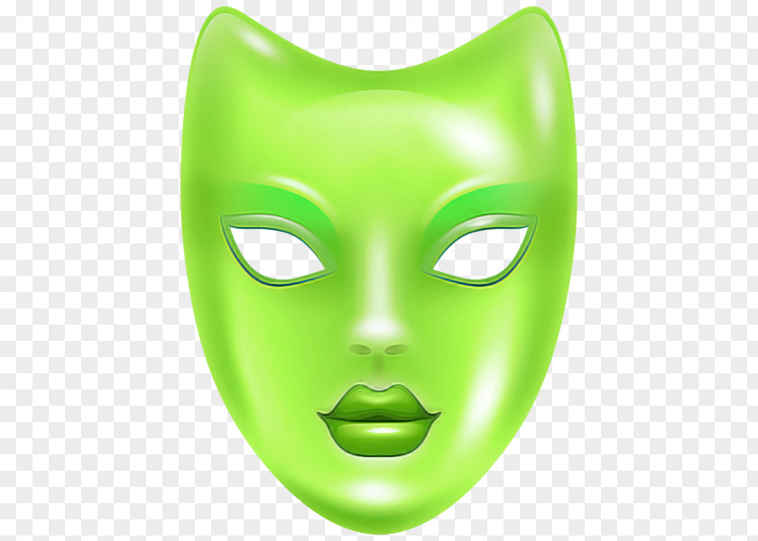 Face Green Head Mouth Masque PNG