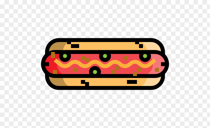 Hot Dog Buns Sausage Fast Food Icon PNG