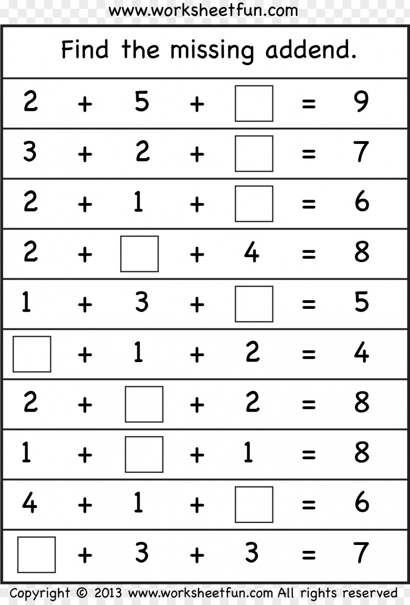 Mathematics Worksheet Addition Key Stage 2 Number PNG