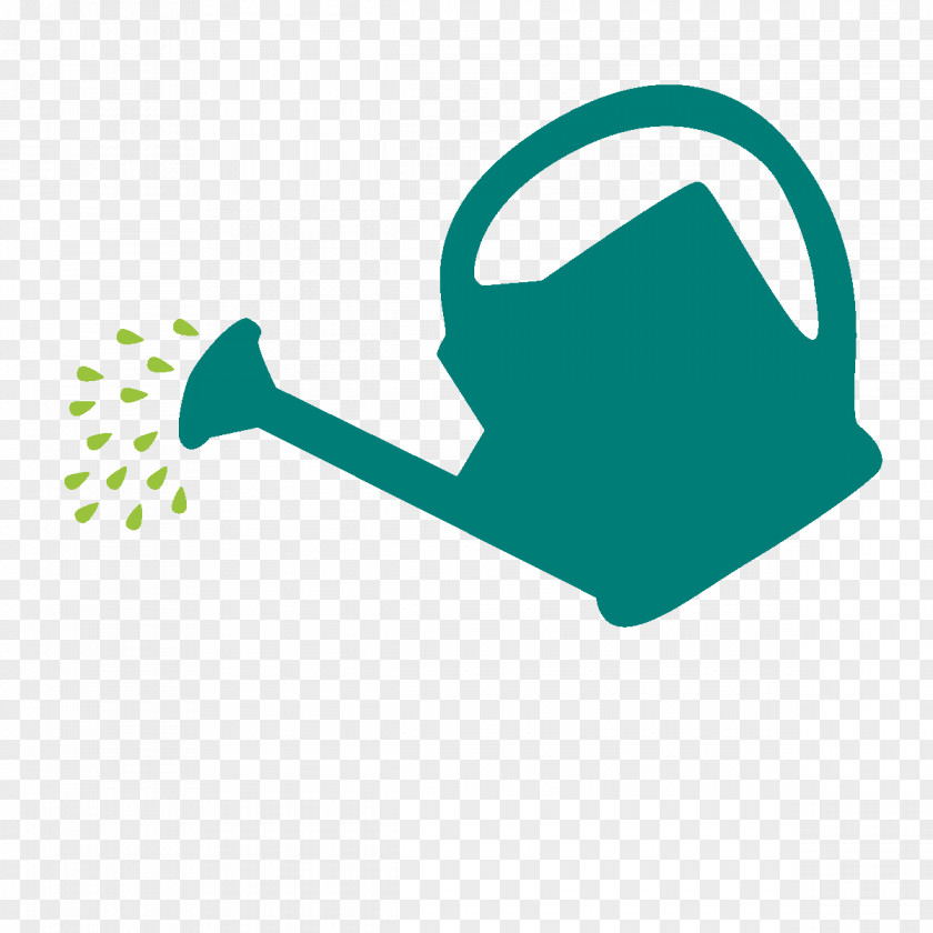 Logo Turquoise Watering Can Green PNG