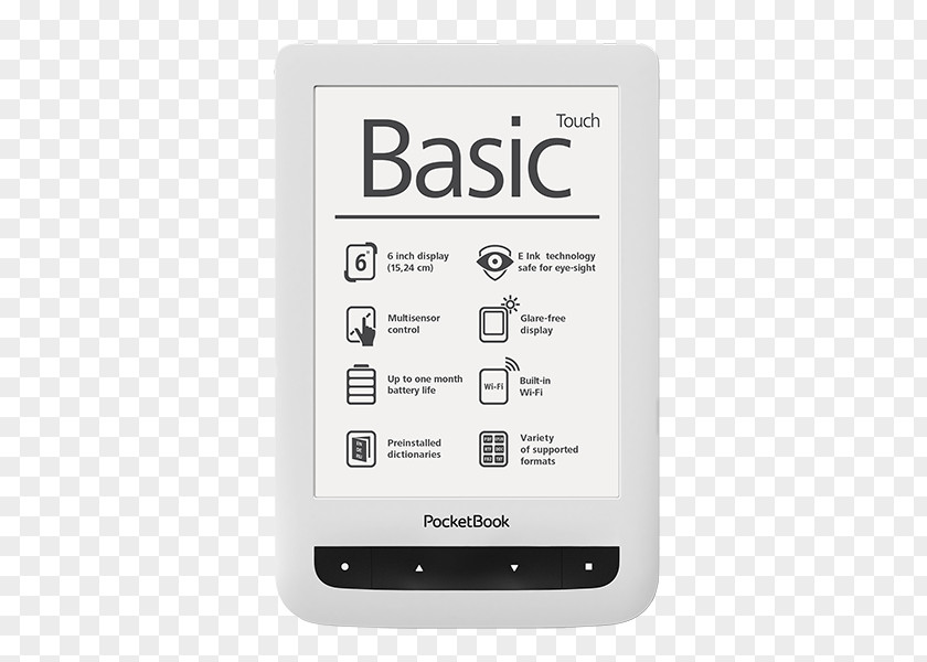PocketBook International E-Readers 624 Basic Touch White E-book Reader Sony PNG