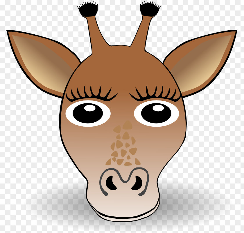 Cartoon Giraffe Face Clip Art PNG