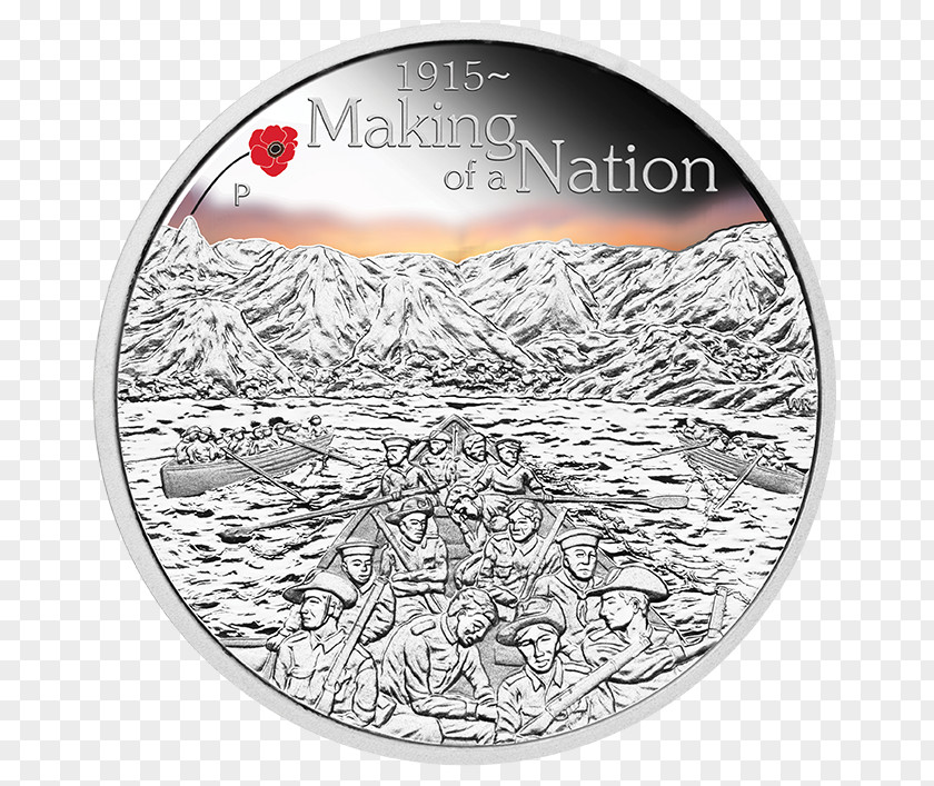 Coin Anzac Spirit Perth Mint Silver PNG