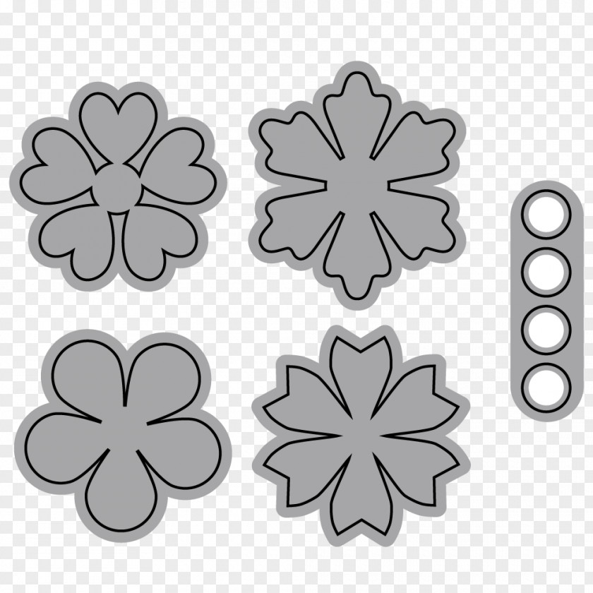 Flowers Set Die Cutting Steel Flower Craft PNG