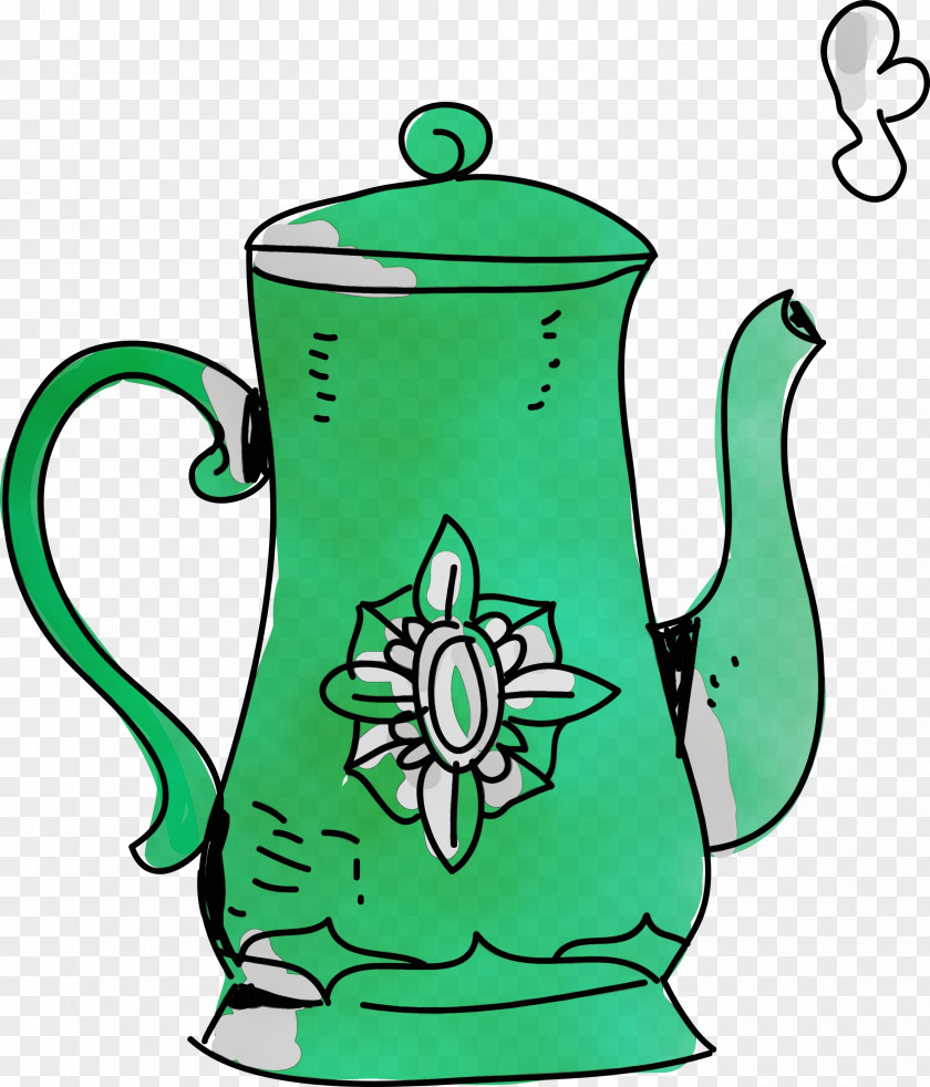 Kettle Mug Teapot Tennessee Green PNG
