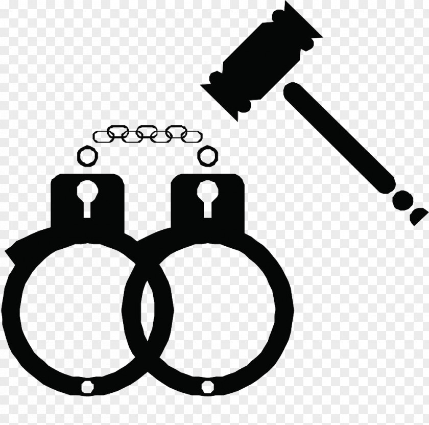 Hand Drawn Judicial Handcuffs Crime Clip Art PNG