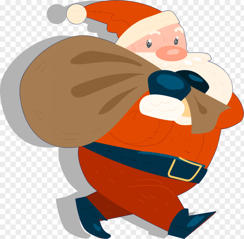 Old Man Cartoon Santa Claus Christmas Day Image Design PNG