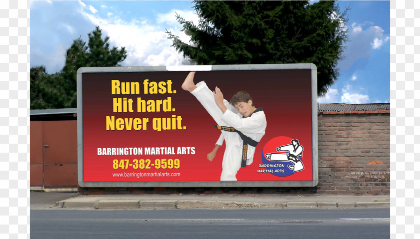 Billboard Karate Martial Arts Advertising Taekwondo PNG