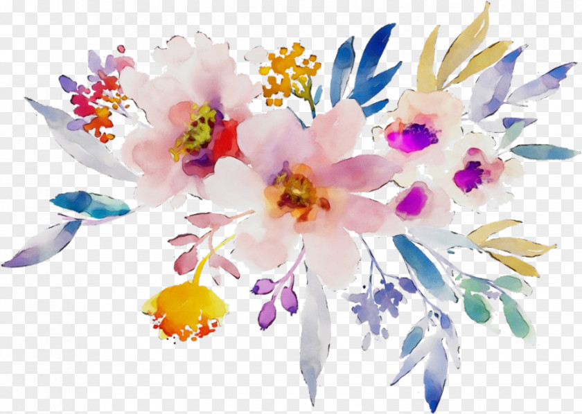 Flowering Plant Bouquet Flower Watercolor Paint Cut Flowers Petal PNG