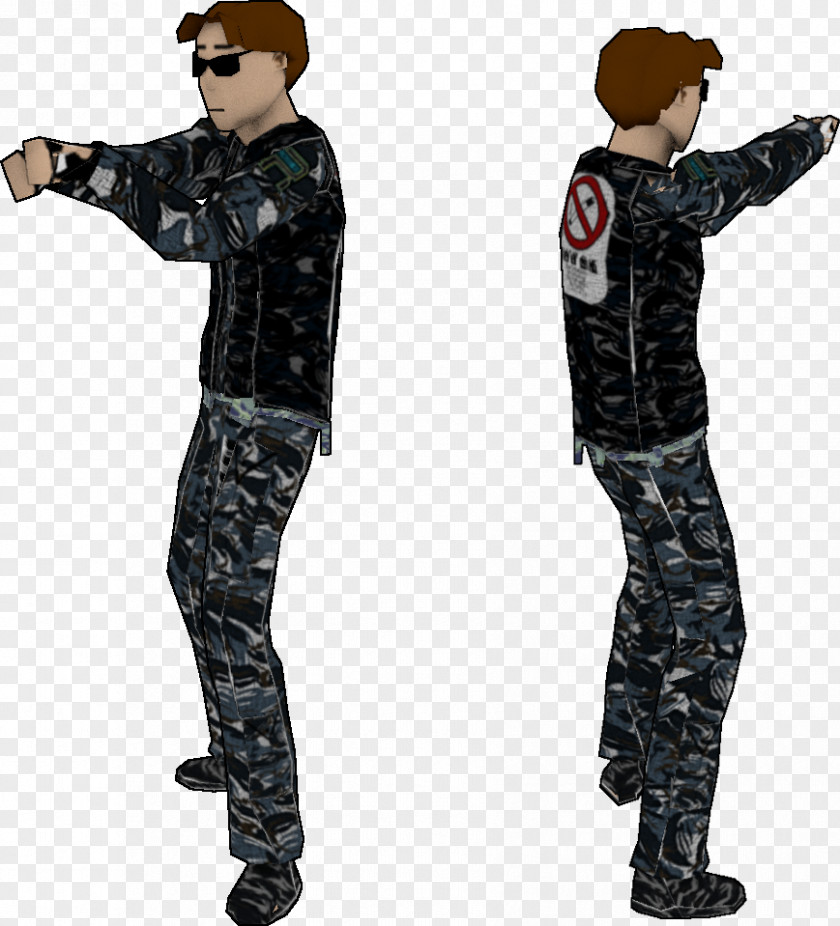 Low Poly Texture Military Uniform PNG