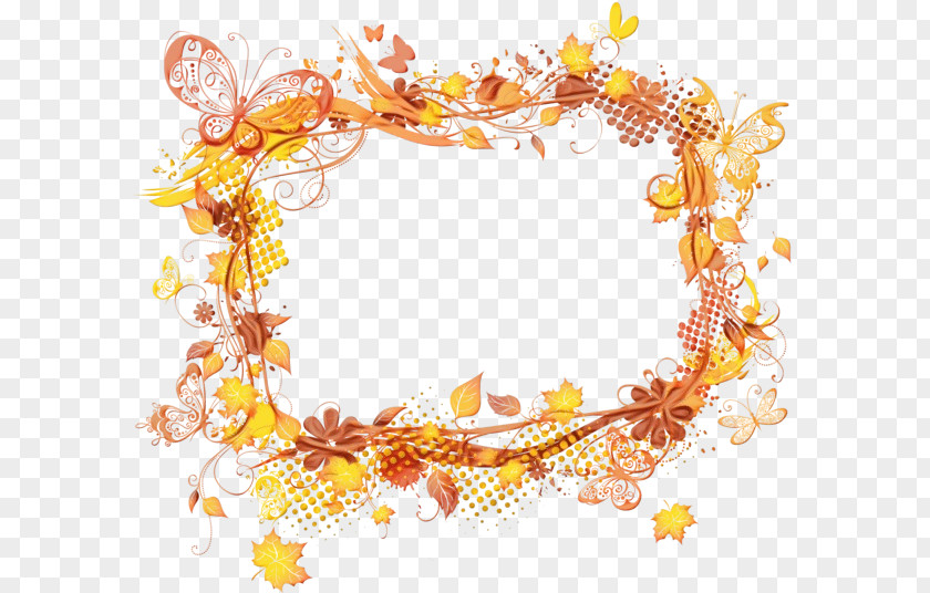 Yellow Film Frame Watercolor Background Autumn PNG