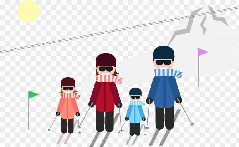 Baby Skiing Vector Graphics Image Clip Art PNG