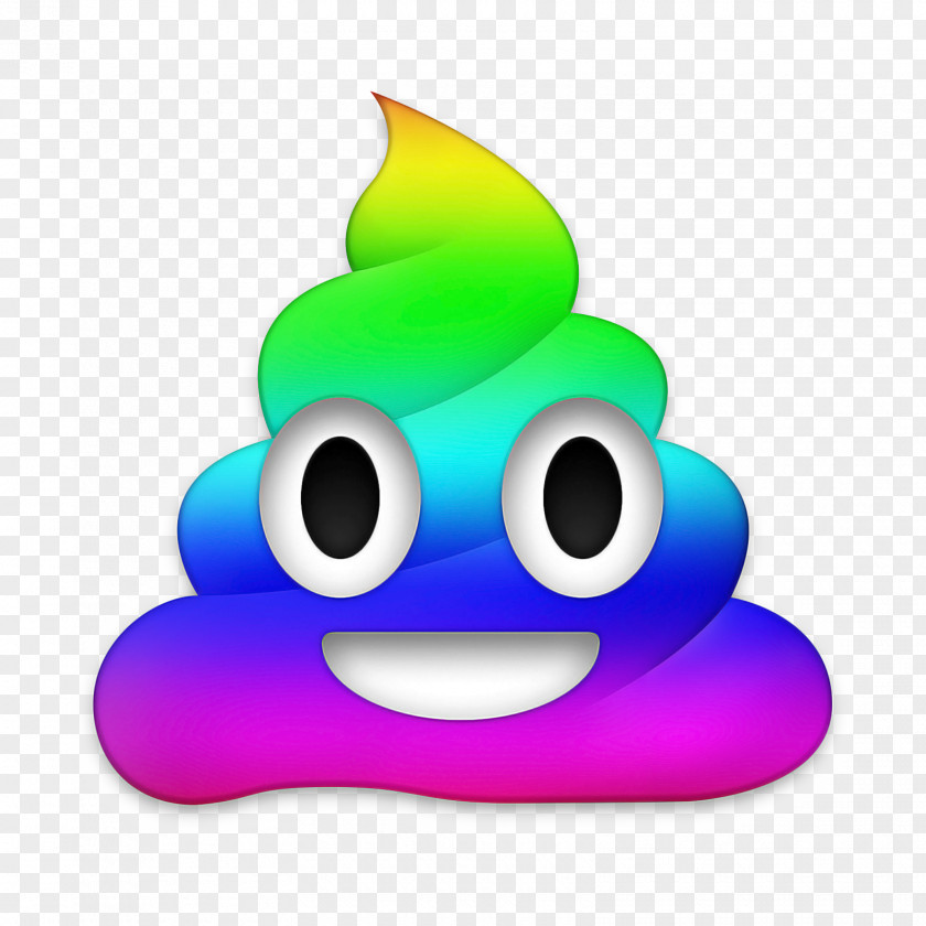 Electric Blue Cartoon Emoji Sticker PNG