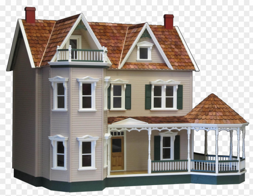 Cottage Dollhouse Toy Wallpaper PNG