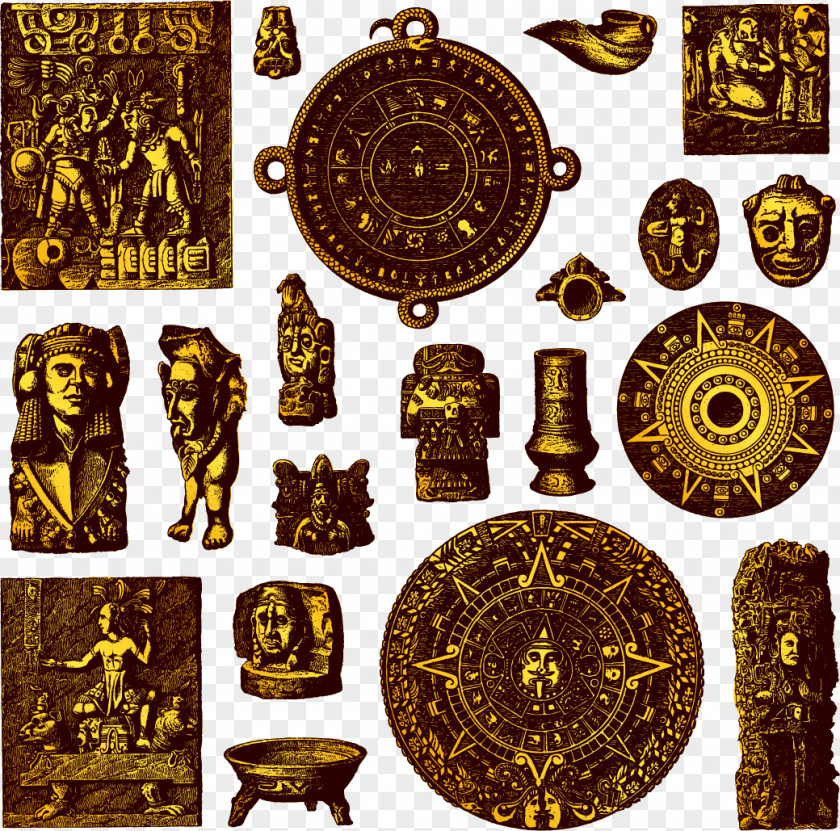 Hand-painted Pattern Vector Golden Egypt Maya Civilization Royalty-free Photography Icon PNG