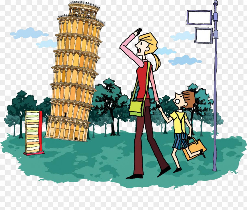 Italy Travel Stock Illustration Child PNG