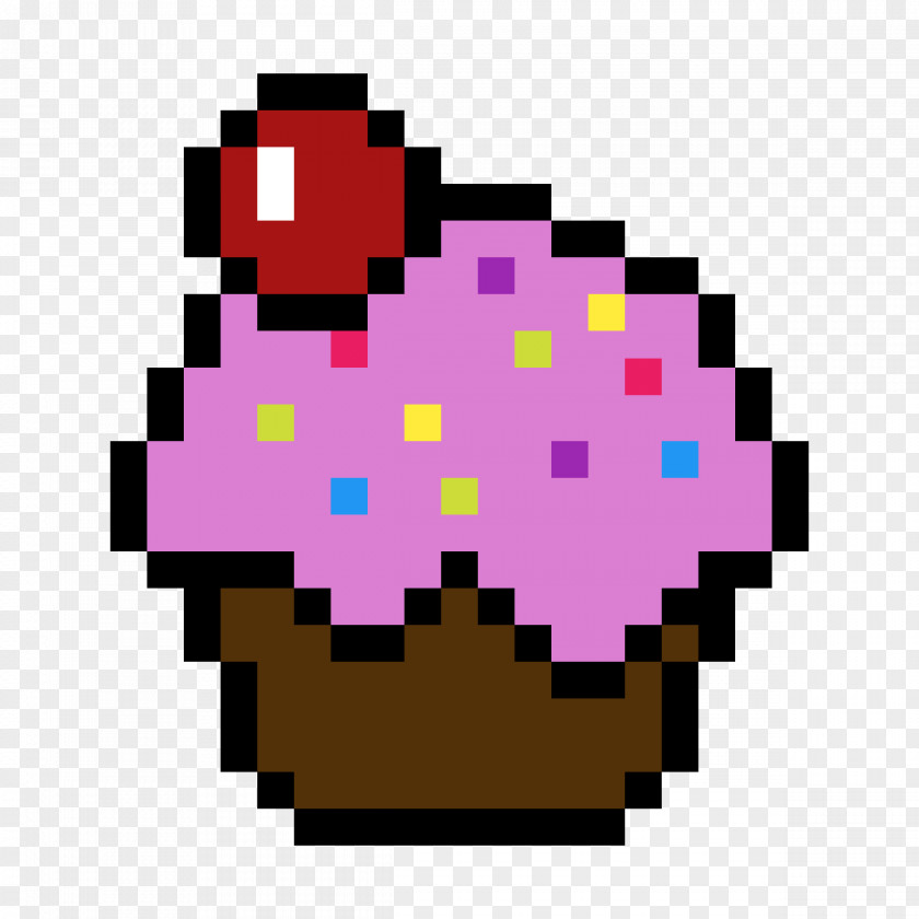 Pixie Pixel Art Minecraft Cupcake Drawing PNG