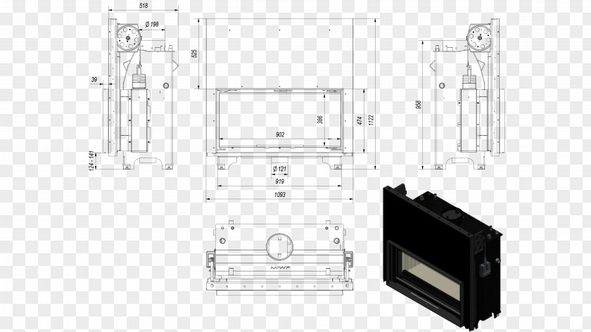 Stove Fireplace Insert Firebox Chimney PNG