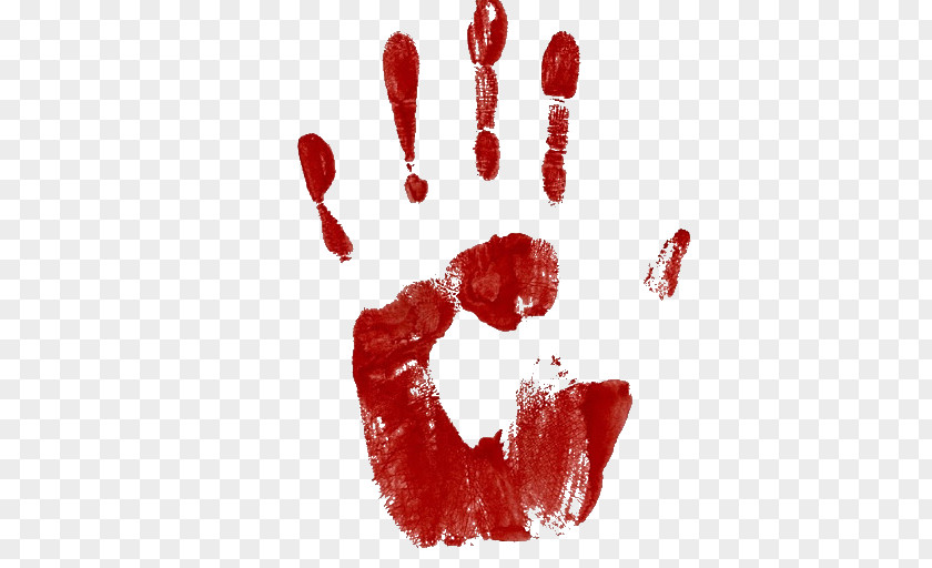 Blood Hand Fingerprint PNG