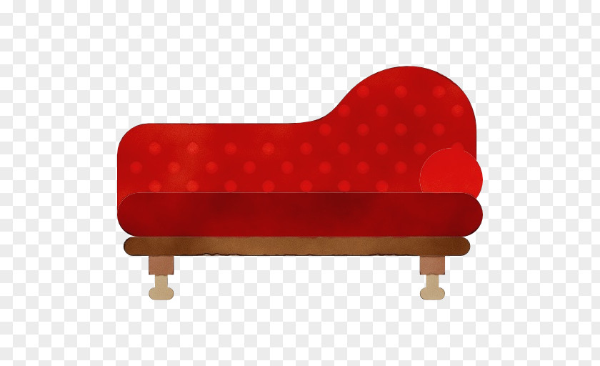Chaise Longue Furniture Red PNG