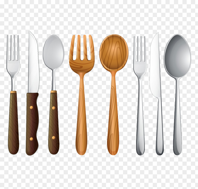 Spoon Fork Knife Cloth Napkins Cutlery PNG