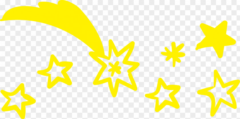 Yellow Moon Stars Area Star Pattern PNG