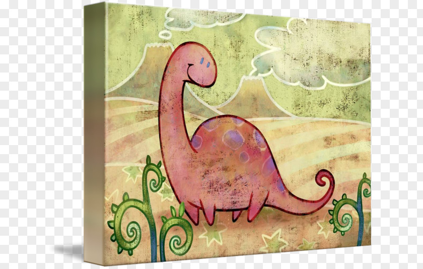 Dinosaur Apatosaurus Gallery Wrap Canvas Art PNG