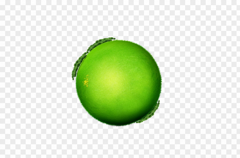 Green Earth Lime Sphere Ball Wallpaper PNG