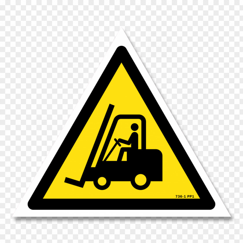 Industrial Worker ISO 7010 Warning Sign Vehicle Forklift Traffic PNG