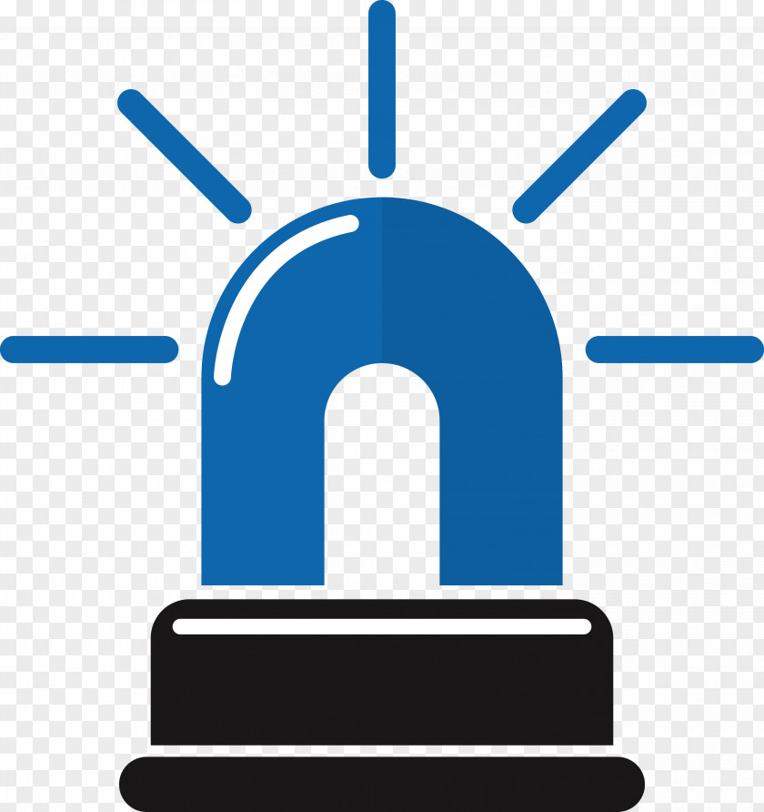 Blue Alarm Vector Device Siren Security PNG