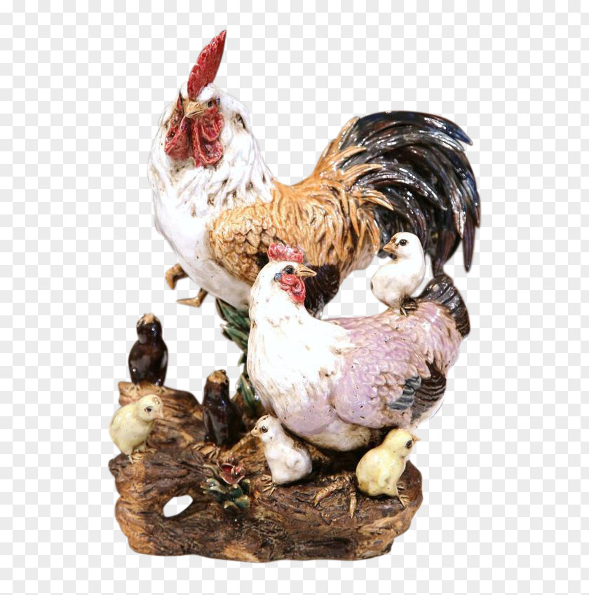 Chicken Rooster Sculpture Ceramic Painting PNG