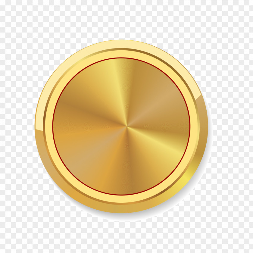 Golden Atmosphere Medal Circle Gold Disk PNG
