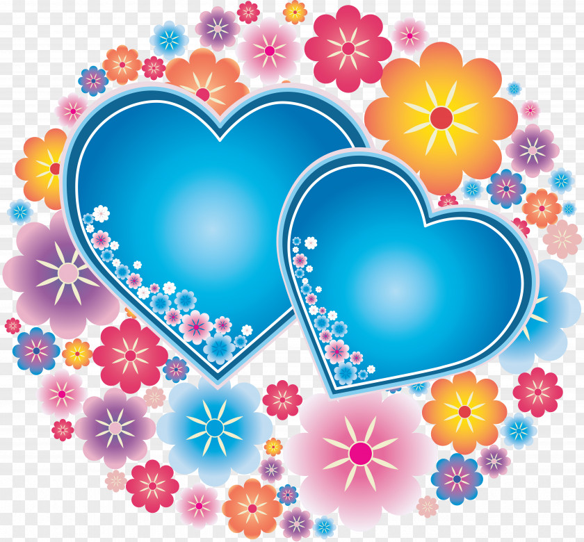 Heart Flower Drawing Clip Art PNG