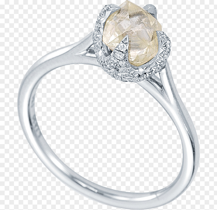 Raw Diamond Ring Engagement Wedding PNG