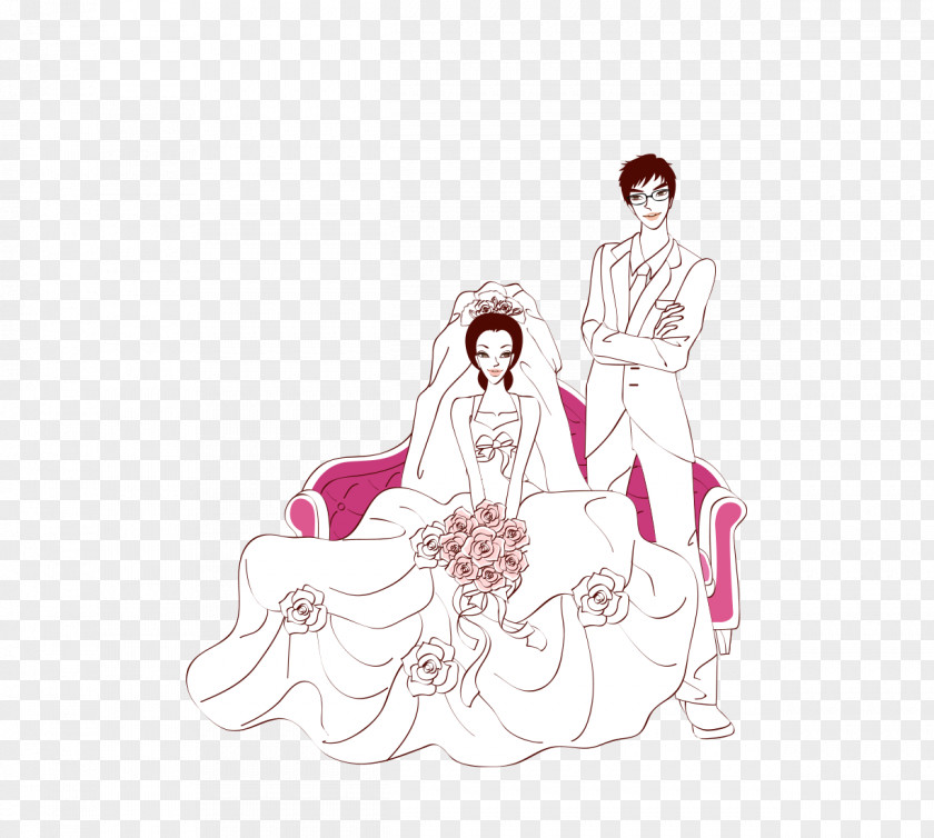 Wedding Comics Marriage Bridegroom Illustration PNG