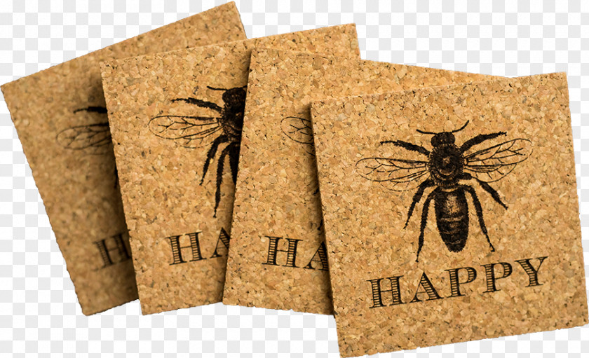 Cork Coasters Paper Insect Wing Sticker Bee Square Games PNG