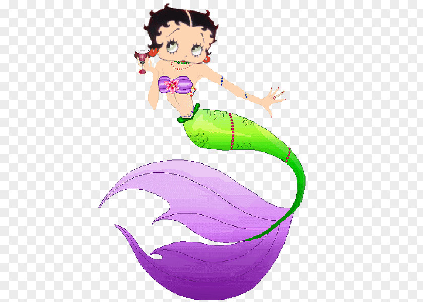 Mermaid Betty Boop Illustration Image Clip Art PNG