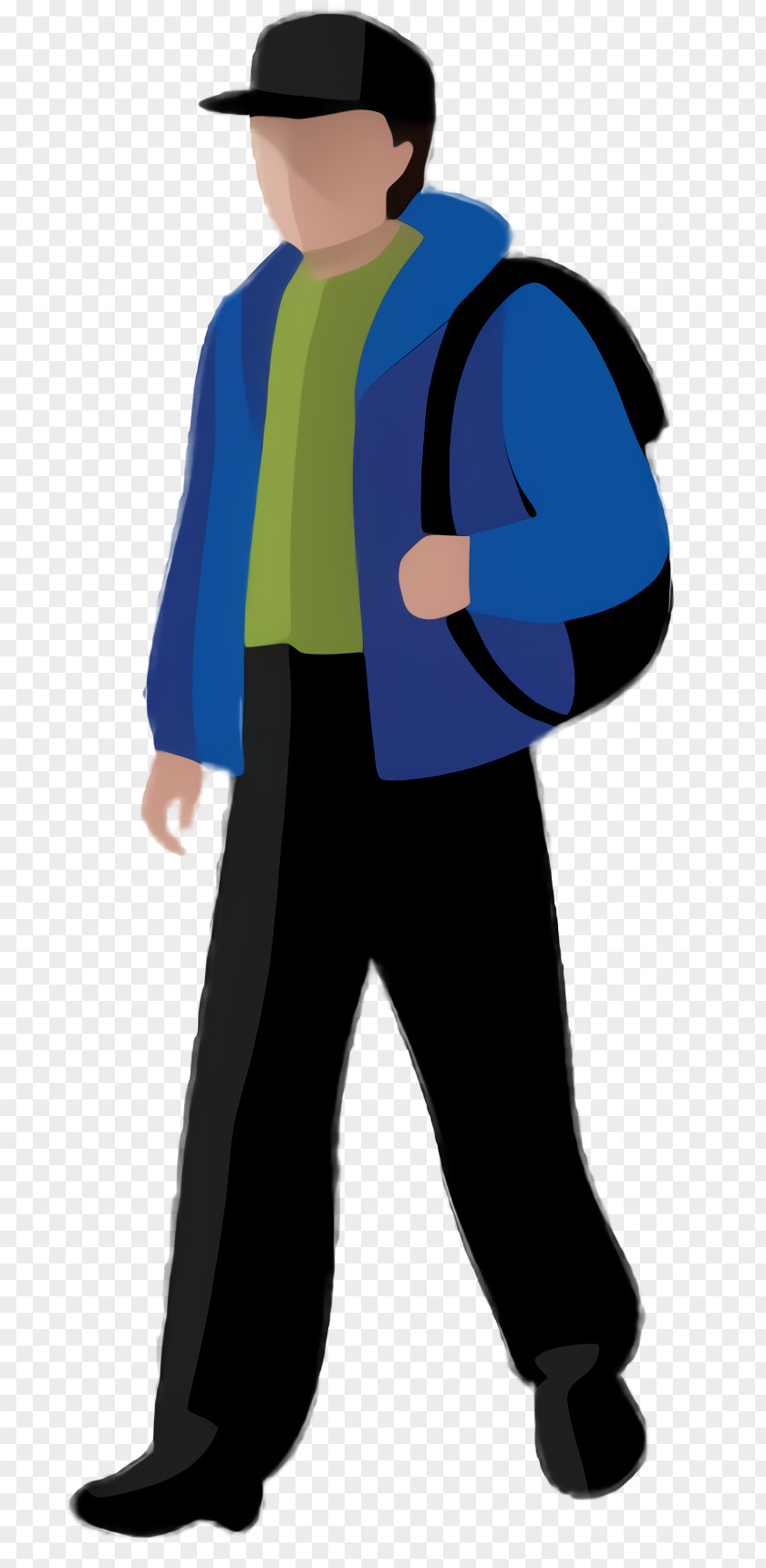 Style Standing Boy Cartoon PNG