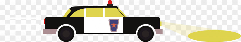 Yellow Cartoon Police Car PNG