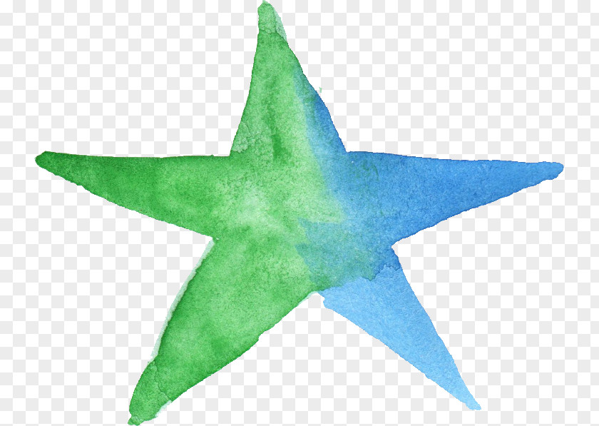 Watercolor Star Painting PNG