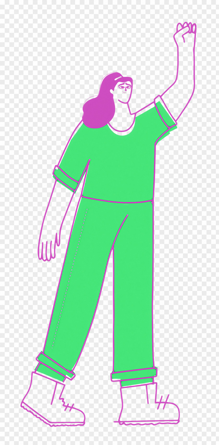 Girl Standing PNG