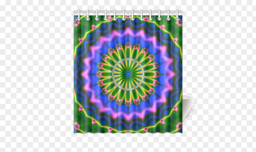 GREEN CURTAIN Kaleidoscope Symmetry Purple Dye Pattern PNG