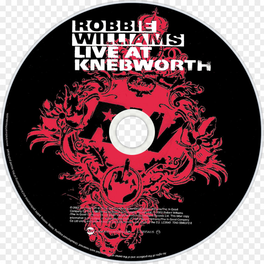 Robbie Williams Live At Knebworth Compact Disc Album Escapology PNG