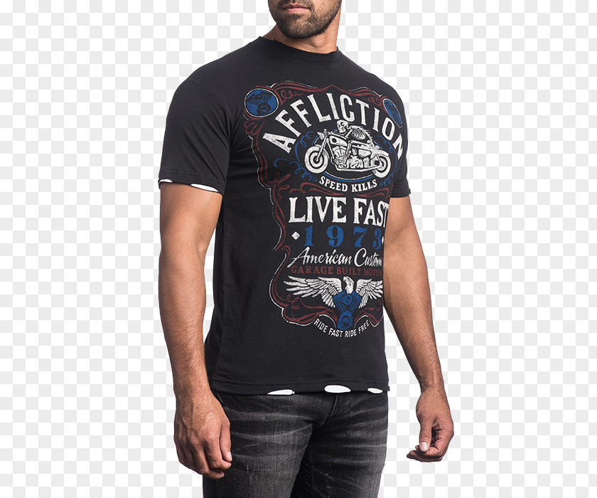 T-shirt Long-sleeved Affliction Clothing PNG