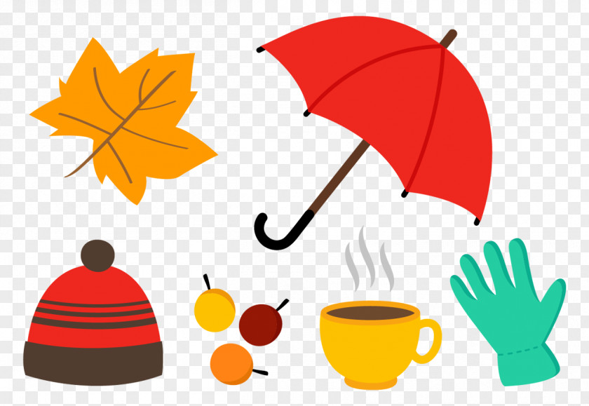 Autumn Element Vector Red Clip Art PNG