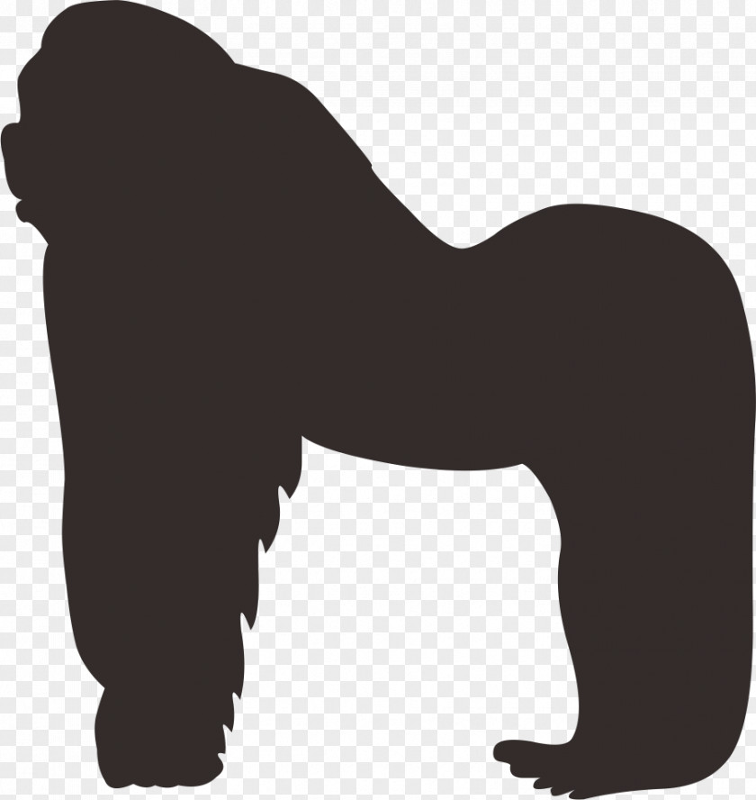 Crawling Gorilla Orangutan Silhouette PNG