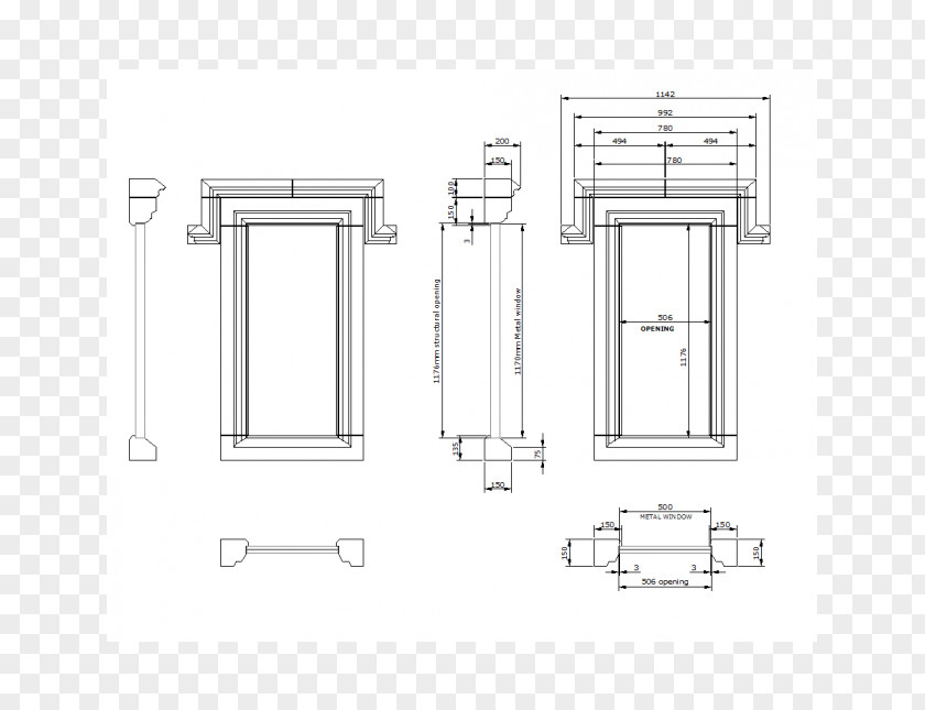 Mullion Window Molding Computer-aided Design PNG